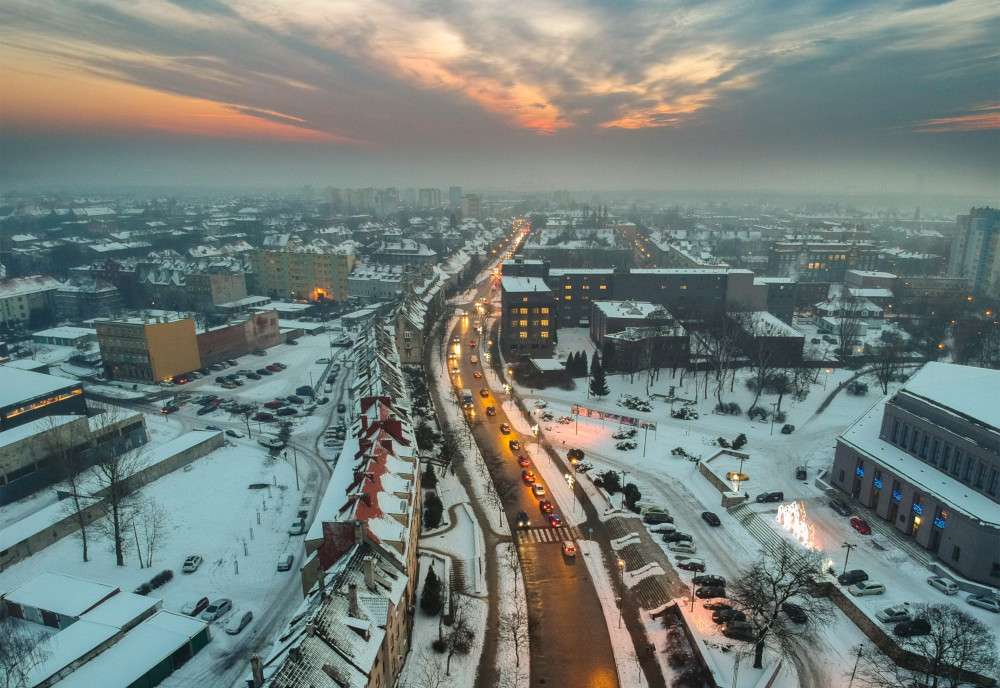 Zimowy krajobraz miasta Zabrze